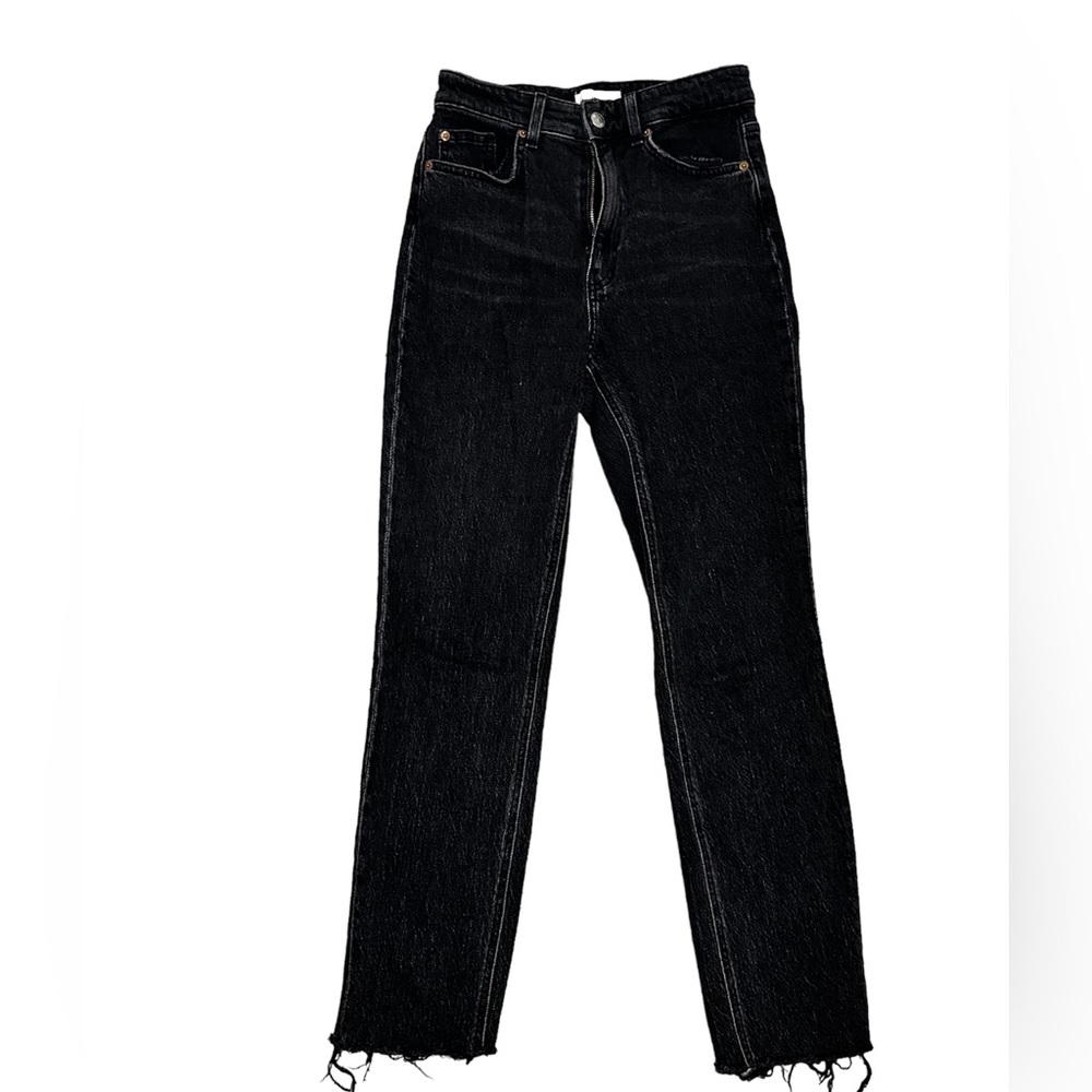 Frayed black denim jeans from H&M